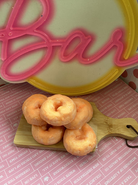 Peach fragrance mini wax melt donuts